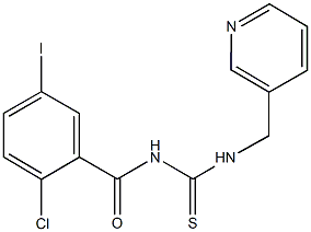 N-(2-chloro-5-iodobenzoyl)-N'-(3-pyridinylmethyl)thiourea Struktur