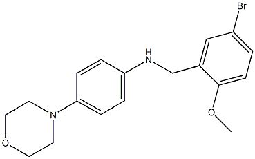 N-(5-bromo-2-methoxybenzyl)-N-[4-(4-morpholinyl)phenyl]amine Struktur