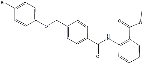 methyl 2-({4-[(4-bromophenoxy)methyl]benzoyl}amino)benzoate Struktur