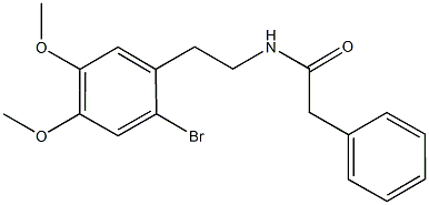 N-[2-(2-bromo-4,5-dimethoxyphenyl)ethyl]-2-phenylacetamide Struktur