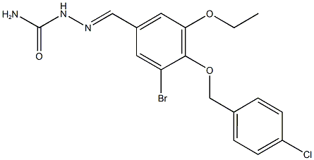 3-bromo-4-[(4-chlorobenzyl)oxy]-5-ethoxybenzaldehydesemicarbazone Struktur