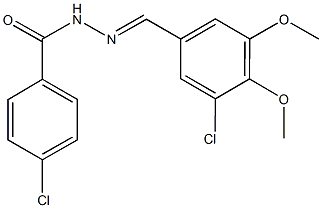 4-chloro-N'-(3-chloro-4,5-dimethoxybenzylidene)benzohydrazide Struktur