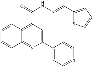 2-(4-pyridinyl)-N'-(2-thienylmethylene)-4-quinolinecarbohydrazide Struktur