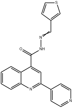 2-(4-pyridinyl)-N'-(3-thienylmethylene)-4-quinolinecarbohydrazide Struktur