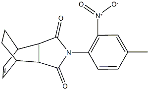 4-{2-nitro-4-methylphenyl}-4-azatricyclo[5.2.2.0~2,6~]undec-8-ene-3,5-dione Struktur