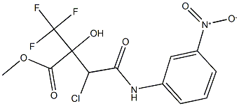 methyl 3-chloro-2-hydroxy-4-{3-nitroanilino}-4-oxo-2-(trifluoromethyl)butanoate Struktur