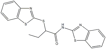 N-(1,3-benzothiazol-2-yl)-2-(1,3-benzothiazol-2-ylsulfanyl)butanamide Struktur