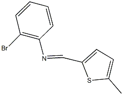 N-(2-bromophenyl)-N-[(5-methyl-2-thienyl)methylene]amine Struktur