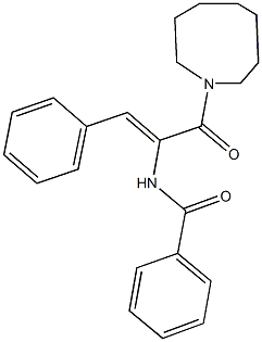 N-[1-(1-azocanylcarbonyl)-2-phenylvinyl]benzamide Struktur