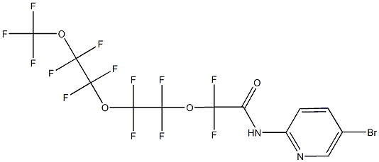 N-(5-bromo-2-pyridinyl)-2,2-difluoro-2-{1,1,2,2-tetrafluoro-2-[1,1,2,2-tetrafluoro-2-(trifluoromethoxy)ethoxy]ethoxy}acetamide Struktur