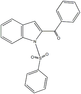 phenyl[1-(phenylsulfonyl)-1H-indol-2-yl]methanone Struktur