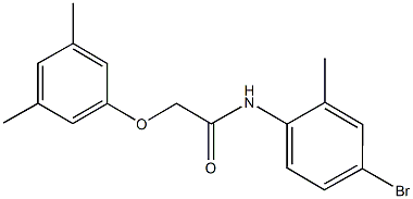 N-(4-bromo-2-methylphenyl)-2-(3,5-dimethylphenoxy)acetamide Struktur