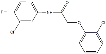 N-(3-chloro-4-fluorophenyl)-2-(2-chlorophenoxy)acetamide Struktur