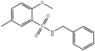 N-benzyl-2-methoxy-5-methylbenzenesulfonamide Struktur