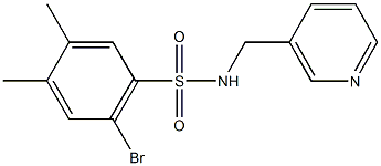 2-bromo-4,5-dimethyl-N-(3-pyridinylmethyl)benzenesulfonamide Struktur