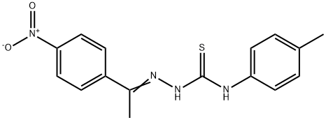 1-{4-nitrophenyl}ethanone N-(4-methylphenyl)thiosemicarbazone Struktur