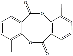 4,10-dimethyl-6H,12H-dibenzo[b,f][1,5]dioxocine-6,12-dione Struktur