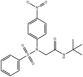 N-(1,1-dimethylethyl)-2-[{4-nitrophenyl}(phenylsulfonyl)amino]acetamide Struktur