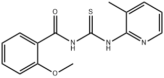 N-(2-methoxybenzoyl)-N'-(3-methyl-2-pyridinyl)thiourea Struktur