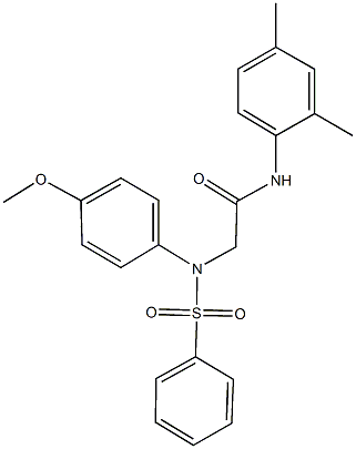 N-(2,4-dimethylphenyl)-2-[4-methoxy(phenylsulfonyl)anilino]acetamide Struktur