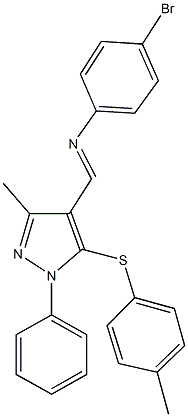 N-(4-bromophenyl)-N-({3-methyl-5-[(4-methylphenyl)sulfanyl]-1-phenyl-1H-pyrazol-4-yl}methylene)amine Struktur