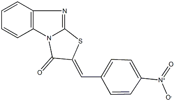 2-{4-nitrobenzylidene}[1,3]thiazolo[3,2-a]benzimidazol-3(2H)-one Struktur