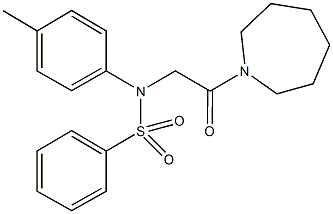 N-(2-azepan-1-yl-2-oxoethyl)-N-(4-methylphenyl)benzenesulfonamide Struktur