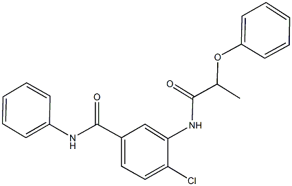 4-chloro-3-[(2-phenoxypropanoyl)amino]-N-phenylbenzamide Struktur