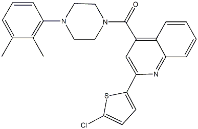 2-(5-chloro-2-thienyl)-4-{[4-(2,3-dimethylphenyl)-1-piperazinyl]carbonyl}quinoline Struktur