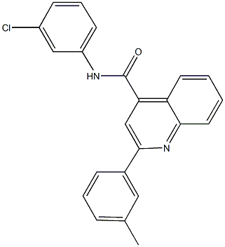 N-(3-chlorophenyl)-2-(3-methylphenyl)-4-quinolinecarboxamide Struktur