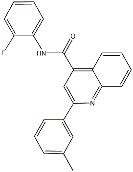 N-(2-fluorophenyl)-2-(3-methylphenyl)-4-quinolinecarboxamide Struktur