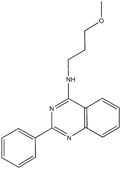 N-(3-methoxypropyl)-2-phenylquinazolin-4-amine Struktur