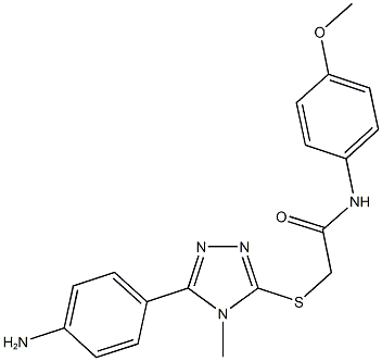 2-{[5-(4-aminophenyl)-4-methyl-4H-1,2,4-triazol-3-yl]sulfanyl}-N-(4-methoxyphenyl)acetamide Struktur