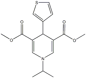 dimethyl 1-isopropyl-4-(3-thienyl)-1,4-dihydro-3,5-pyridinedicarboxylate Struktur