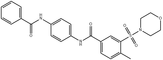 N-[4-(benzoylamino)phenyl]-4-methyl-3-(4-morpholinylsulfonyl)benzamide Struktur