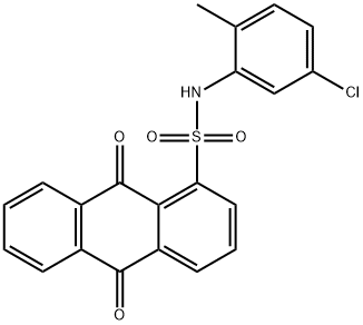 N-(5-chloro-2-methylphenyl)-9,10-dioxo-9,10-dihydro-1-anthracenesulfonamide Struktur