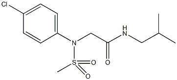 2-[4-chloro(methylsulfonyl)anilino]-N-isobutylacetamide Struktur