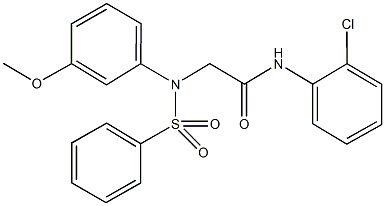 N-(2-chlorophenyl)-2-[3-methoxy(phenylsulfonyl)anilino]acetamide Struktur