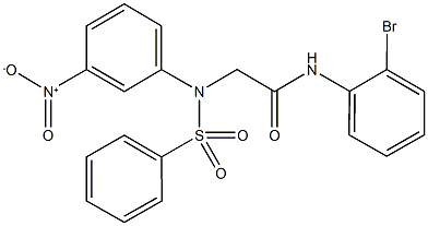 N-(2-bromophenyl)-2-[3-nitro(phenylsulfonyl)anilino]acetamide Struktur