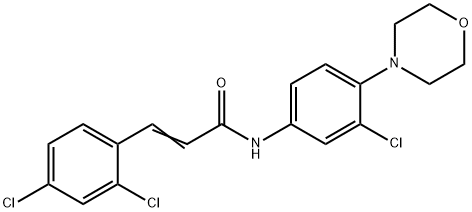 N-[3-chloro-4-(4-morpholinyl)phenyl]-3-(2,4-dichlorophenyl)acrylamide Struktur