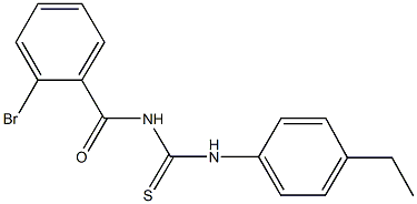 N-(2-bromobenzoyl)-N'-(4-ethylphenyl)thiourea Struktur