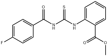 methyl 2-({[(4-fluorobenzoyl)amino]carbothioyl}amino)benzoate Struktur