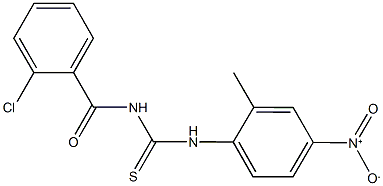 N-(2-chlorobenzoyl)-N'-{4-nitro-2-methylphenyl}thiourea Struktur