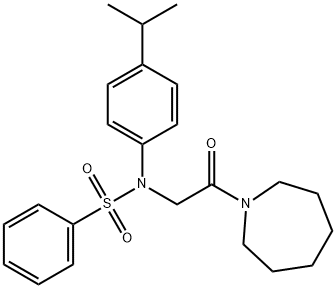 N-[2-(1-azepanyl)-2-oxoethyl]-N-(4-isopropylphenyl)benzenesulfonamide Struktur