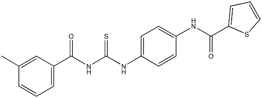 N-[4-({[(3-methylbenzoyl)amino]carbothioyl}amino)phenyl]-2-thiophenecarboxamide Struktur