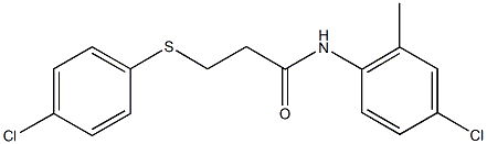 N-(4-chloro-2-methylphenyl)-3-[(4-chlorophenyl)sulfanyl]propanamide Struktur