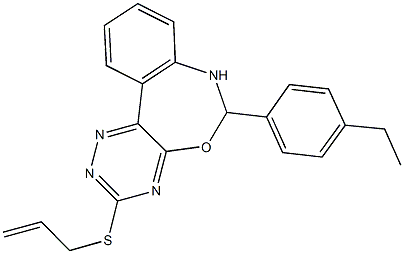 allyl6-(4-ethylphenyl)-6,7-dihydro[1,2,4]triazino[5,6-d][3,1]benzoxazepin-3-ylsulfide Struktur