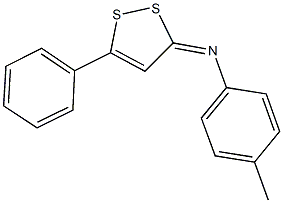 N-(4-methylphenyl)-N-(5-phenyl-3H-1,2-dithiol-3-ylidene)amine Struktur