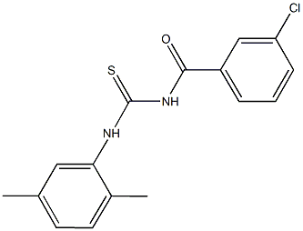 N-(3-chlorobenzoyl)-N'-(2,5-dimethylphenyl)thiourea Struktur