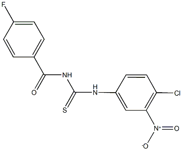 N-{4-chloro-3-nitrophenyl}-N'-(4-fluorobenzoyl)thiourea Struktur